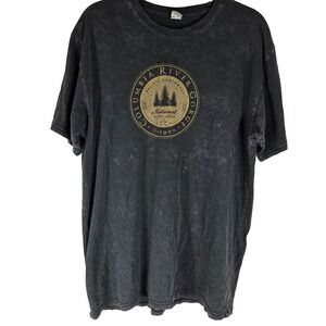 The‎ Duck Co Columbia River Gorge Heathered T-Shirt Graphic Print Tee Black L